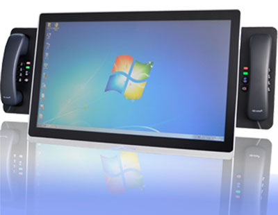 多媒体调度终端 23.6寸桌面式电容调度机